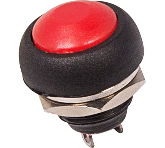 Выключатель-кнопка REXANT 250v 1а (2с) off-(on) б/фикс красная micro (pbs-33в) 36-3050 1