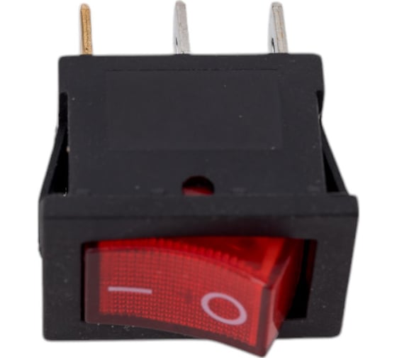 Клавишный выключатель REXANT 12v 15а (3с) on-off красный с подсветкой mini (rwb-206-1, sc-768) 36-2170
