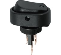 Клавишный выключатель 12В, 30А, (3с), вкл-выкл, черный, с синей LED-подсветкой (RWB-523, ASW-20D), 10 шт. REXANT 36-2671