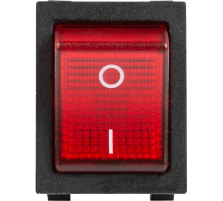 Клавишный выключатель REXANT 250v 30а (4с) on-off красный с подсветкой (rwb-502) 10 шт.  36-2346