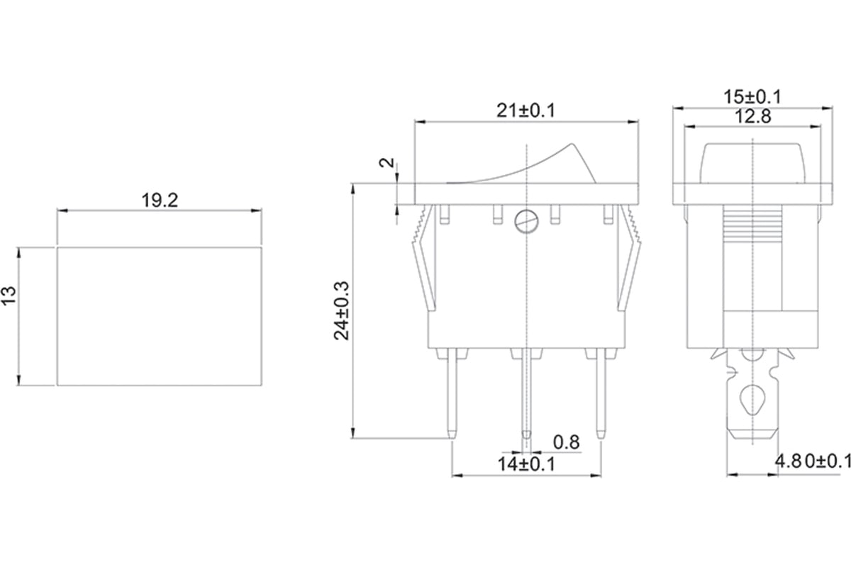 Клавишный выключатель REXANT 24v 15а (3с) on-off красный с подсветкой mini  36-2165 - выгодная цена, отзывы, характеристики, фото - купить в Москве и РФ