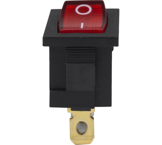 Клавишный выключатель REXANT 24v 15а (3с) on-off красный с подсветкой mini 36-2165