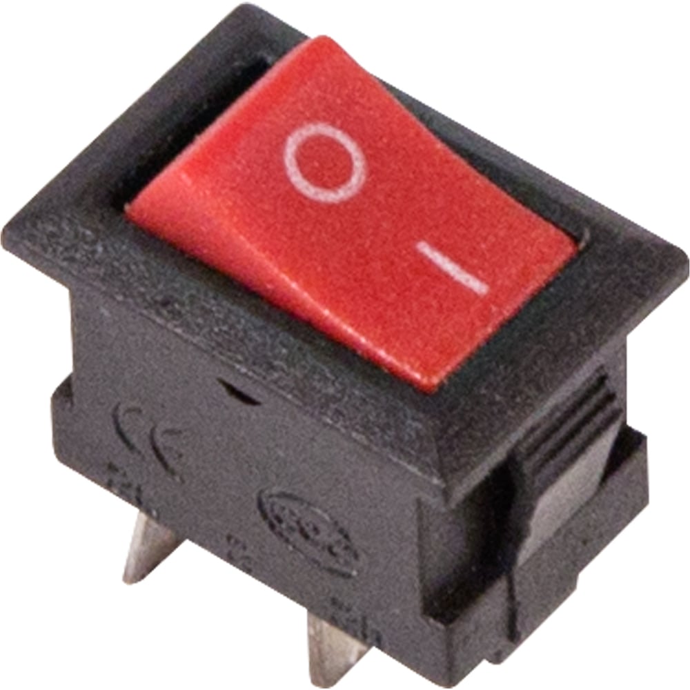 Клавишный выключатель REXANT 250v 3а (2с) on-off красный micro (rwb-101 .
