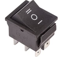Клавишный переключатель REXANT 250v 15а (6с) on-off-on черный с нейтралью (rwb-508, sc-767) 10 шт 36-2370