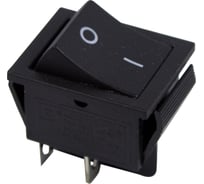Клавишный выключатель REXANT 250v 15а (4с) off-(on) черный б/фикс (rwb-501, sc-767) 36-2380