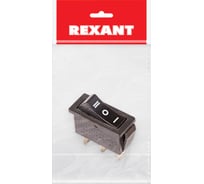 Переключатель клавишный REXANT 250v 15а (3с) on-off-on черный с нейтралью (rwb-411, sc-791) Упаковка (10 шт) 36-2220