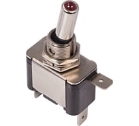 Тумблер 24v 20А (3c) вкл-выкл однополюсный с красной подсветкой (ASW-07d) REXANT 36-4360