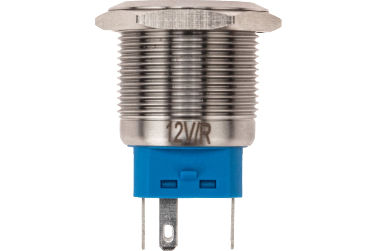 Антивандальная кнопка REXANT ø22, 12в, led, без фиксации, 5с, off-(on ...