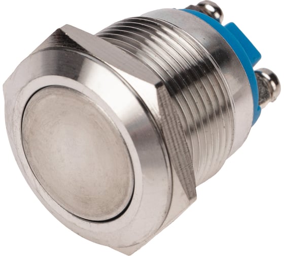 Антивандальная кнопка REXANT d19, без фиксации, 2c винт, OFF-(ON), плоская (PBS-28В-2), 10 шт. 36-3411