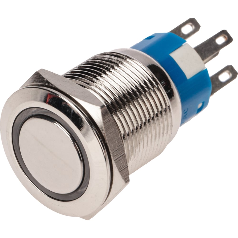 Антивандальная кнопка REXANT d19, 12В(LED), с фиксацией (5с), OFF-ON/ON ...