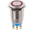 Антивандальная кнопка REXANT d19, 12В(LED), без фиксации (5с), OFF-(ON)/ON-(OFF), красная (A19-C1), 10 шт. 36-3430 1