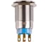 Антивандальная кнопка REXANT d19, 12В(LED), без фиксации (5с), OFF-(ON)/ON-(OFF), красная (A19-C1), 10 шт. 36-3430 2