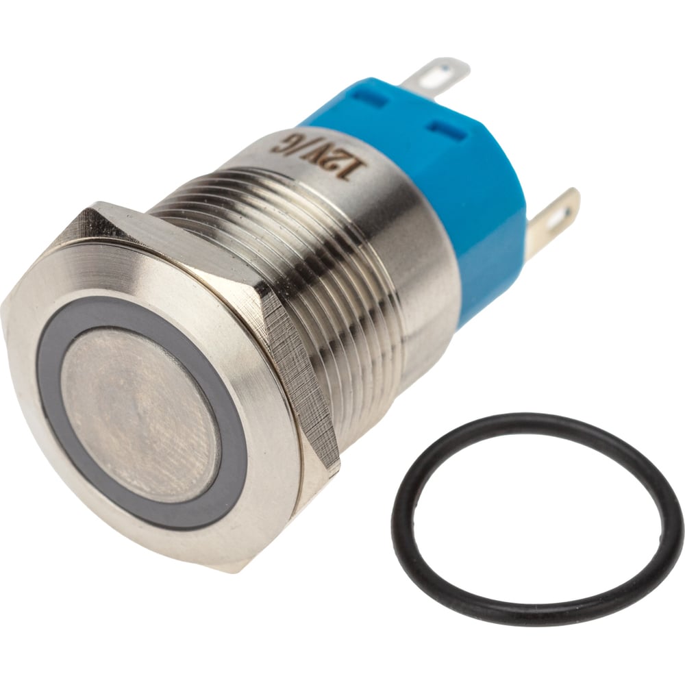 Антивандальная кнопка REXANT d19, 12В(LED), с фиксацией (5с), OFF-ON/ON ...