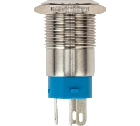 Антивандальная кнопка REXANT d16, 250В, без фиксации (5с), OFF-(ON)/ON-(OFF), плоская подсв/красная POWER (A-16-F5), 10 шт. 36-3243