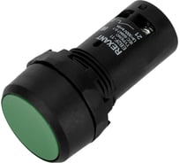 Кнопка REXANT eb22 возвратная зеленая no+nc 300 В, (10 шт) 36-5531
