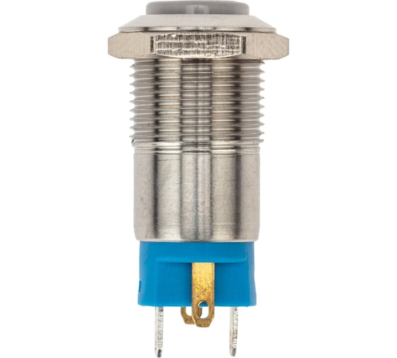 Антивандальная кнопка REXANT d12, 36В(LED), без фиксации (4с), OFF-(ON), синяя (A-12-C2), 10 шт. 36-3211