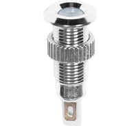 Индикатор REXANT металл d8 12в белый led (gq8f-d) 36-4719