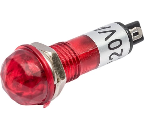 Индикатор REXANT граненый d10.2 220v красный (rwe-205) 36-4730