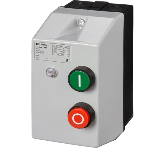 Контактор TDM КМН11860 18А в оболочке с индикатором Ue=220В/АС3 IP54 SQ0709-0025