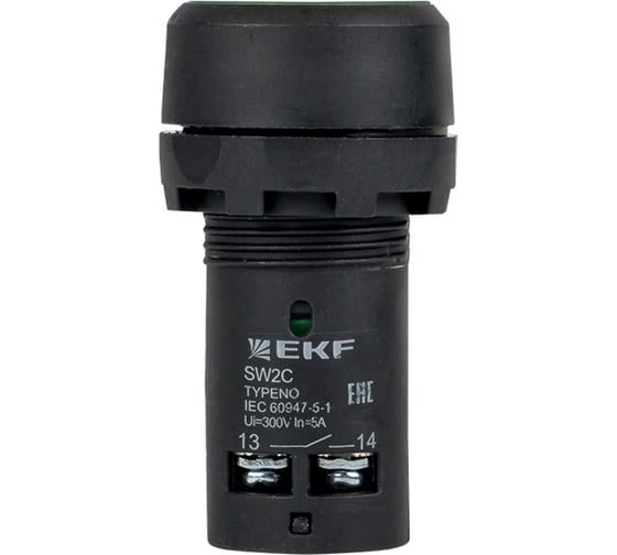 Кнопка EKF SW2C-11 возвратная, зеленая NO+NC PROxima sw2c-11s-g