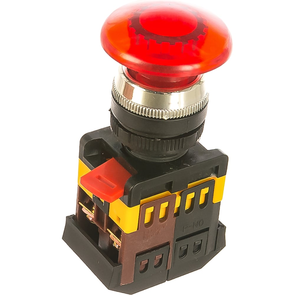 Кнопка EKF AELA-22 гриб, красная, с подсветкой NO pbn-aela-1r-380 ...