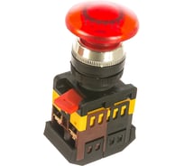 Кнопка EKF AELA-22 гриб, красная, с подсветкой NO pbn-aela-1r-380