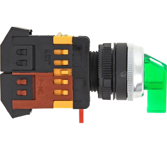 Переключатель EKF ANLC-22 2P зеленый с подсветкой 220В 10 шт. psw-anlc-2p-g-220