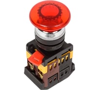Красная кнопка EKF AELA-22 Гриб с подсветкой 220В NO+NC 10шт pbn-aela-1r-220