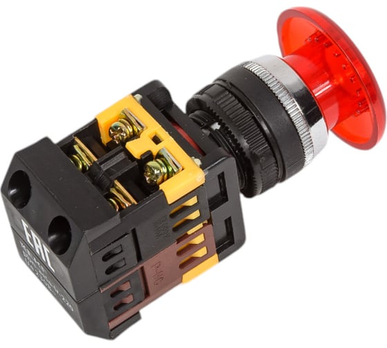 Красная кнопка EKF AELA-22 Гриб с подсветкой 220В NO+NC 10шт pbn-aela-1r-220