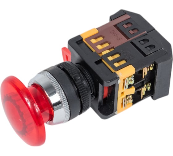 Красная кнопка EKF AELA-22 Гриб с подсветкой 220В NO+NC 10шт pbn-aela-1r-220