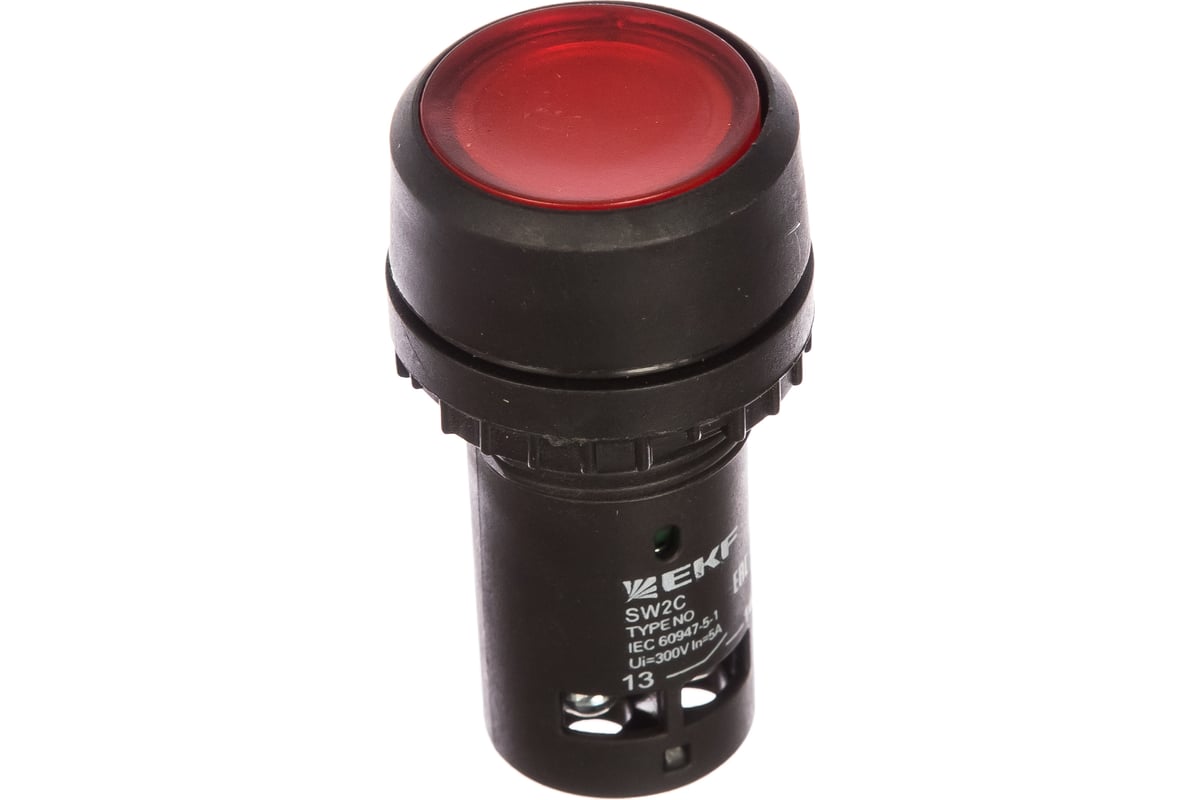 Красная кнопка EKF SW2C-10D с подсветкой неон 1но IP54 sw2c-md-r ...
