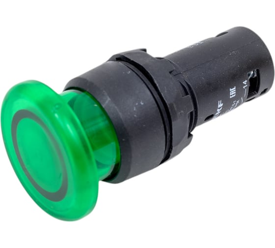 Кнопка EKF SW2C-10MD гриб, зеленая, с подсветкой 10 шт sw2c-md-gg 1
