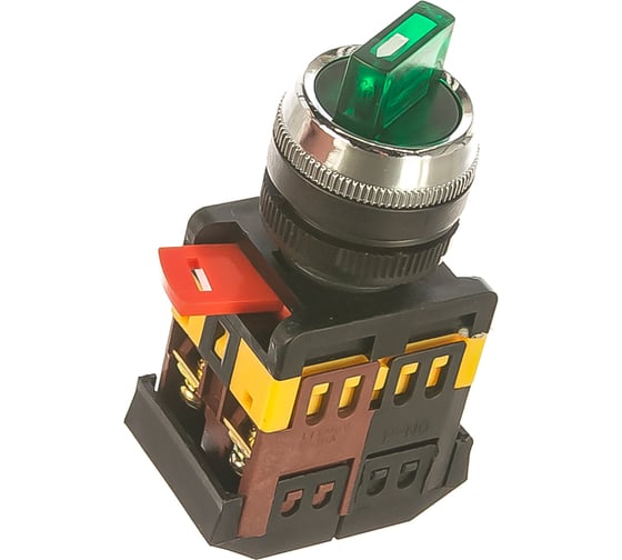 Переключатель EKF ANC-22 2P зеленый с подсветкой 220В psw-ans-2p-g-220
