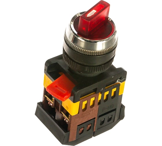 Переключатель EKF ANC-22 3P красный, с подсветкой 380В NO+NC psw-ans-3p-r-380 1