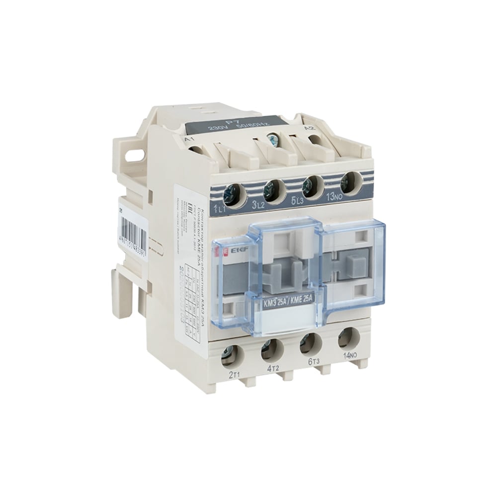 Малогабаритный контактор EKF КМЭ 25А 380В 1NO PROxima ctr-s-25-380 ...