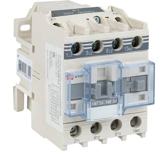 Малогабаритный контактор EKF КМЭ 25А 380В 1NO PROxima ctr-s-25-380 1