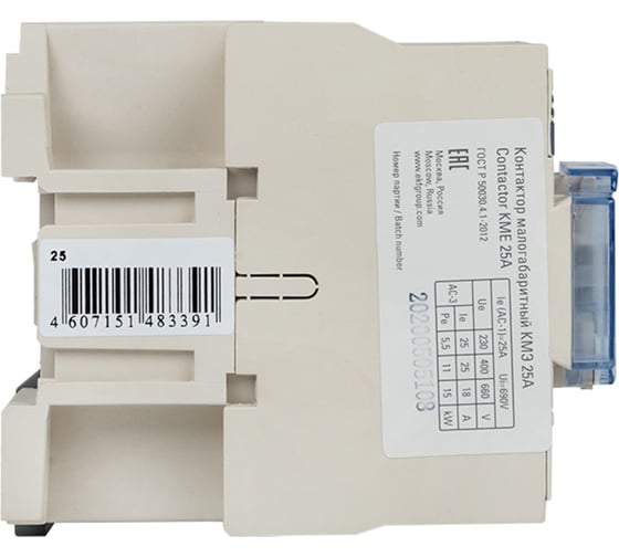 Малогабаритный контактор EKF КМЭ 25А 380В 1NO PROxima ctr-s-25-380