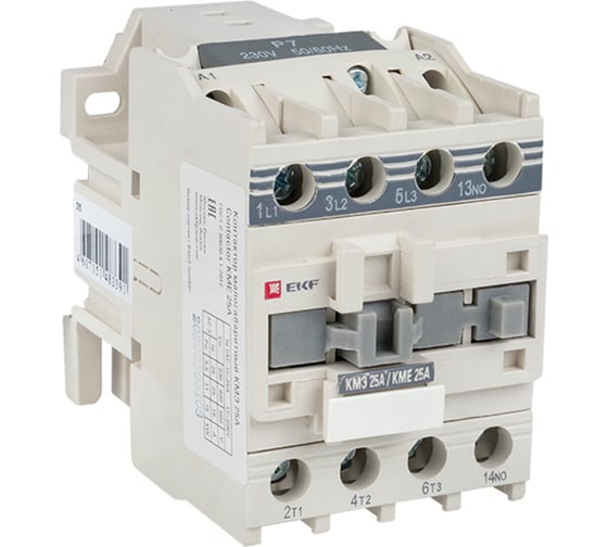 Малогабаритный контактор EKF КМЭ 25А 380В 1NO PROxima ctr-s-25-380