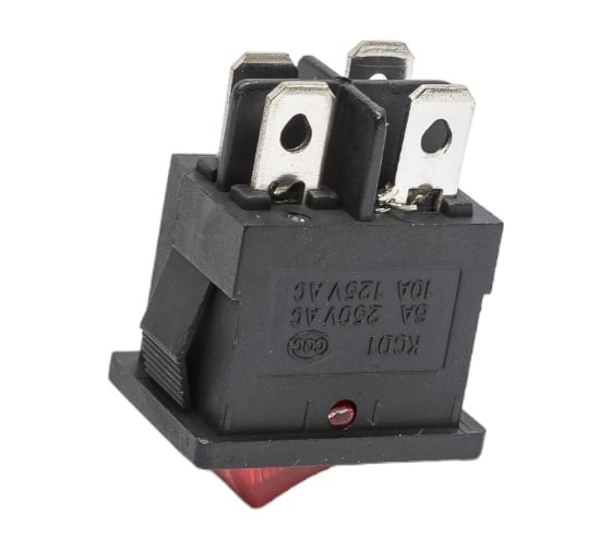 Клавишный выключатель REXANT 250v, 6а, 4с, on-off, красный, с подсветкой, mini (rwb-207, sc-768) 36-2190-1