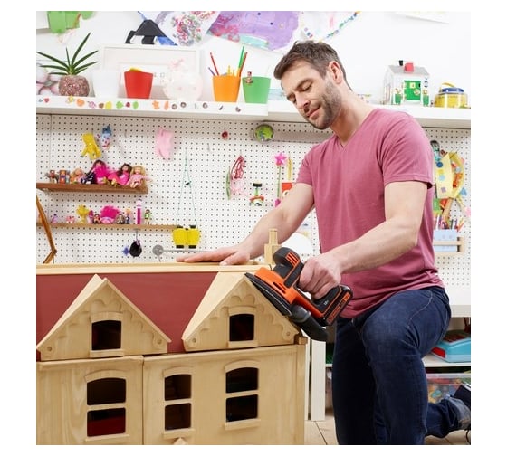 Аккумуляторная вибрационная шлифовальная машина black decker bdcds18n xj