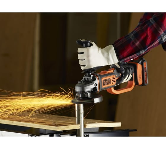 Аккумуляторная углошлифовальная машина black decker bcg720n 18 b li ion без акб
