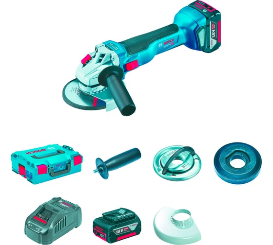 Аккумуляторная угловая шлифовальная машина bosch gws 18v 10