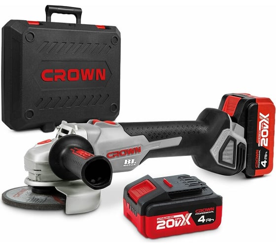 Аккумуляторная углошлифовальная машина crown ct23001 125hx 4 bmc