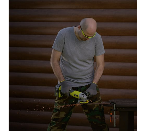 Аккумуляторная угловая шлифмашина Ryobi ONE+ R18AG-0 5133001903 12