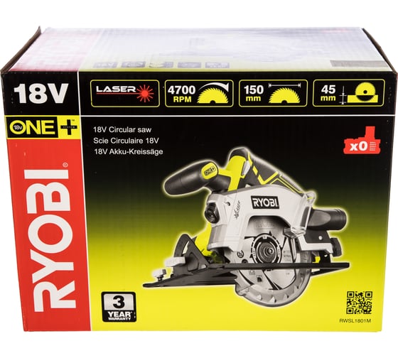 Дисковая пила Ryobi ONE+ RWSL1801M 5133001164 10