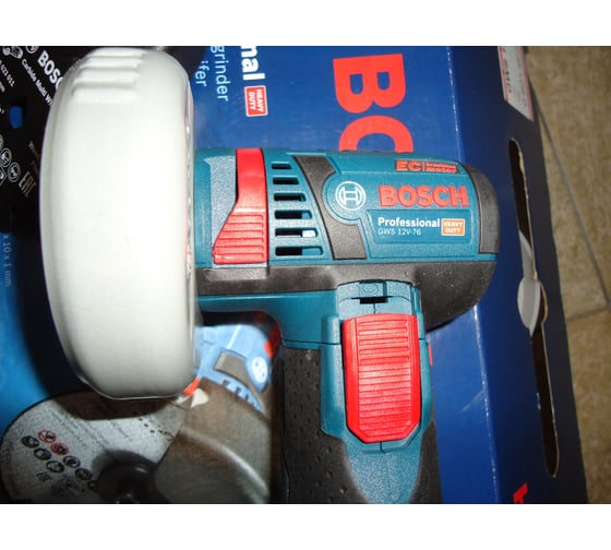 Аккумуляторная угловая шлифмашина Bosch GWS 12V-76 Professional Solo 0.601.9F2.000 15