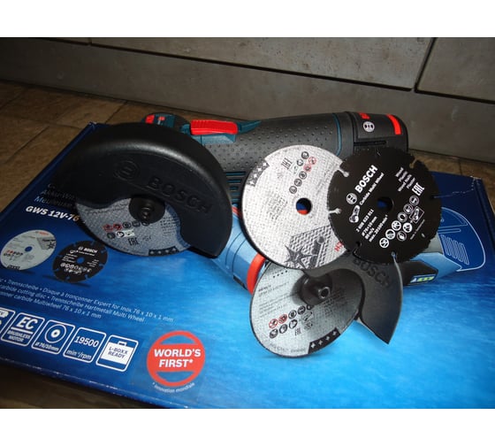 Аккумуляторная угловая шлифмашина Bosch GWS 12V-76 Professional Solo 0.601.9F2.000 13
