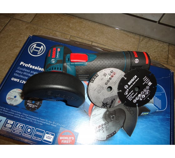 Аккумуляторная угловая шлифмашина Bosch GWS 12V-76 Professional Solo 0.601.9F2.000 11