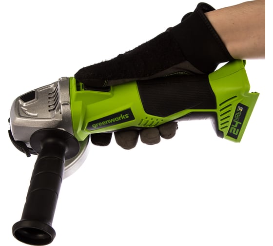 Углошлифовальная машина g24 24v greenworks g24ag