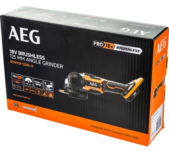 Бесщеточная угловая шлифмашина AEG BEWS18-125BL-0 4935464414 14